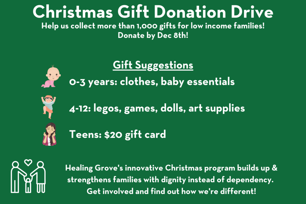 Healing Grove Christmas Gift Program MadreAMadre